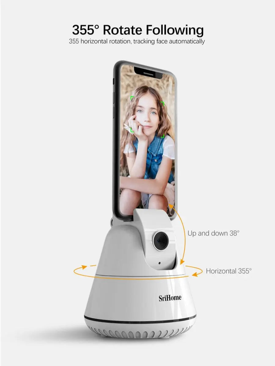 Auto Smart Shooting Selfie Stick  Srihome SH006 Tripod 360° Rotation Auto Face Tracking Object Tracking vlog Camera Phone Holder