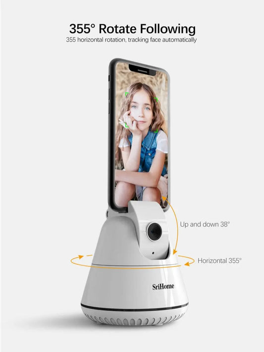 Auto Smart Shooting Selfie Stick  Srihome SH006 Tripod 360° Rotation Auto Face Tracking Object Tracking vlog Camera Phone Holder