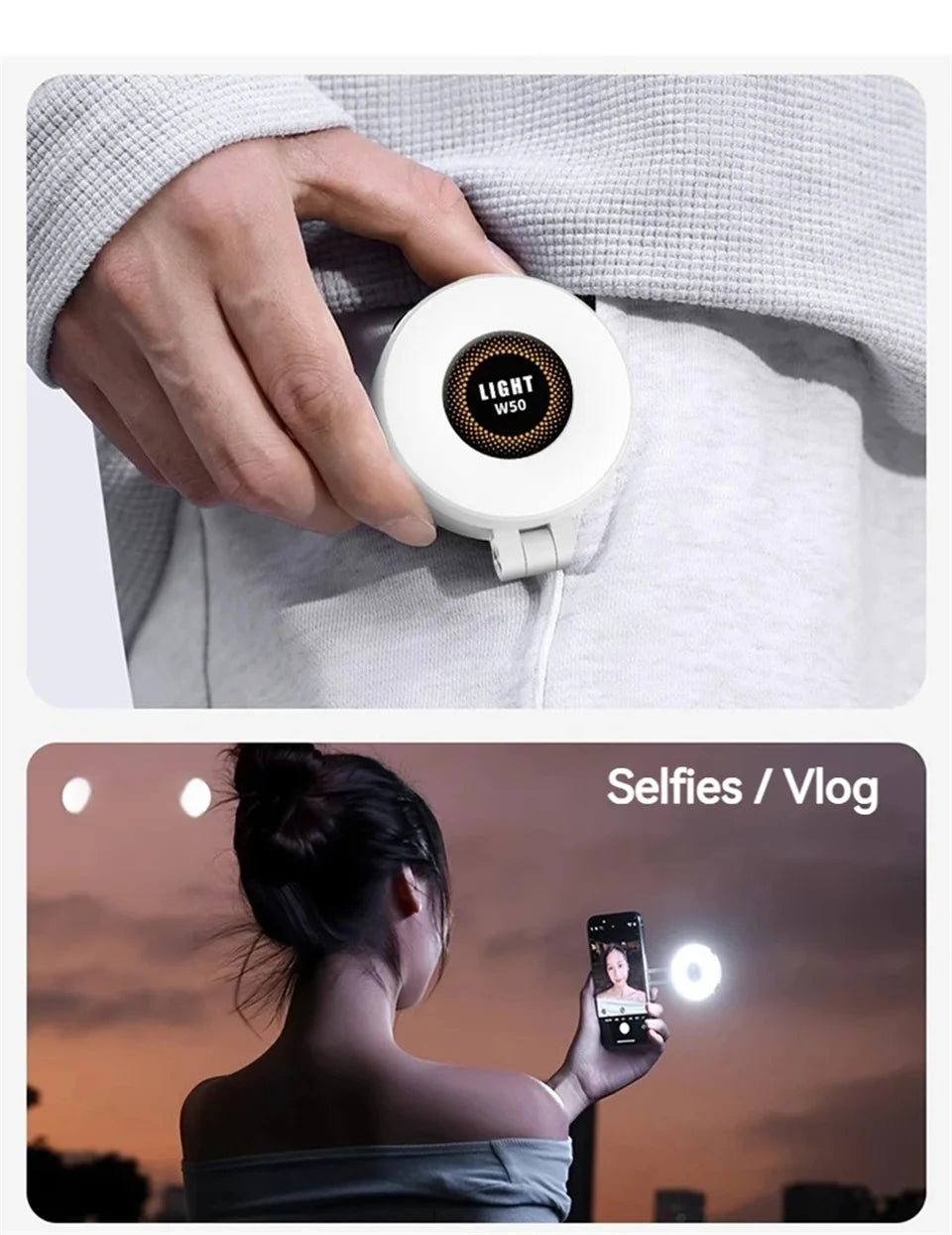 Magnetic Selfie Light LED Fill Light Compatible For Magsafe,ravel, Desktop, Selfies, Video, Makeup/Photography/TikTok/Zoom Calls